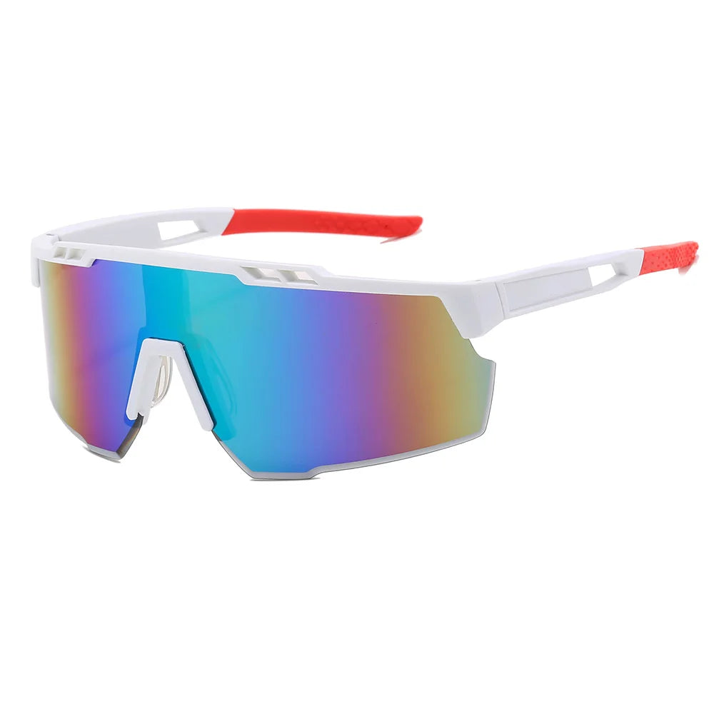 Flat Top Sports Outdoor Cycling Shield Goggle Mirror Sunglasses for Men