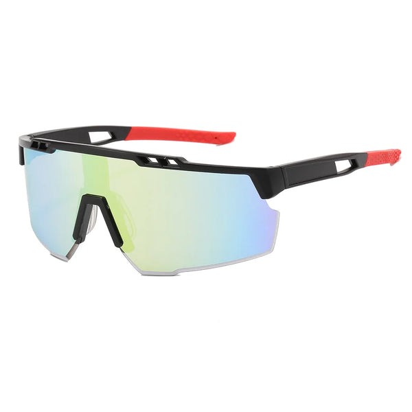 Flat Top Sports Outdoor Cycling Shield Goggle Mirror Sunglasses for Men