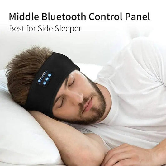Wireless Bluetooth Headband Sleeping Headphones Sports Earphone Music Hat with Thin HD Stereo Speakers Eye Mask for Side Sleeper