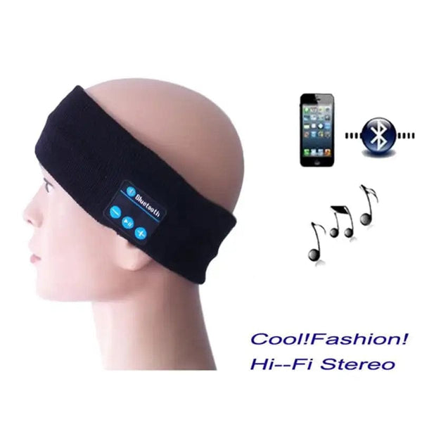 Wireless Bluetooth Headband Sleeping Headphones Sports Earphone Music Hat with Thin HD Stereo Speakers Eye Mask for Side Sleeper