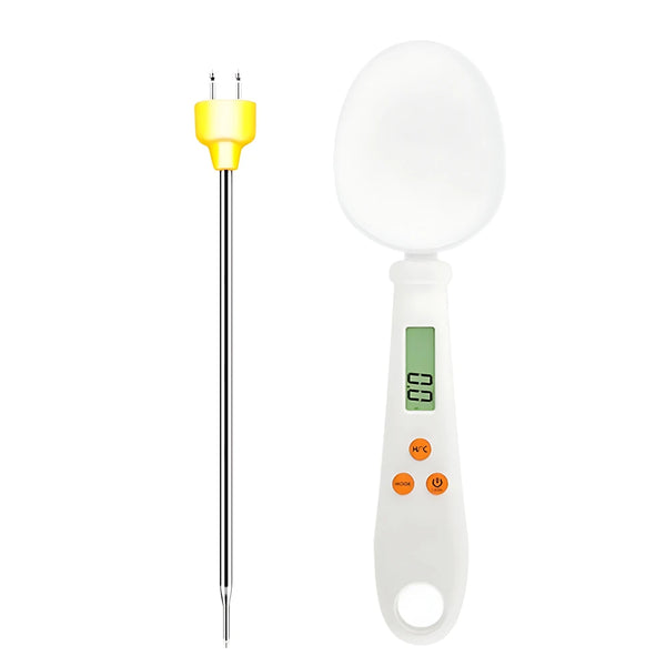 Electronic Scale Measuring Spoon Weighing Gram Meter Measuring Spoon Scale Digital Kitchen Thermometer Measuring Tools 2 in 1