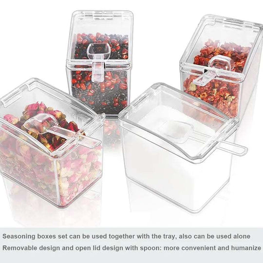 Modern Kitchen, Organized Flavor: Discover the Clear Seasoning Box Storage Containers