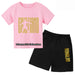 CR7 Baby Boys Clothing Sets - Summer Kids Sports T-shirt + Shorts 2-piece Set