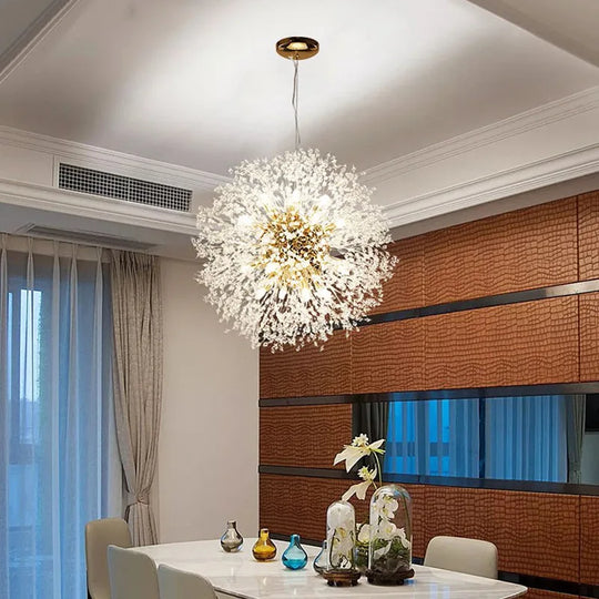 Modern Fireworks Crystal Chandelier | Dimmable LED Light for Bars & Clothing Stores