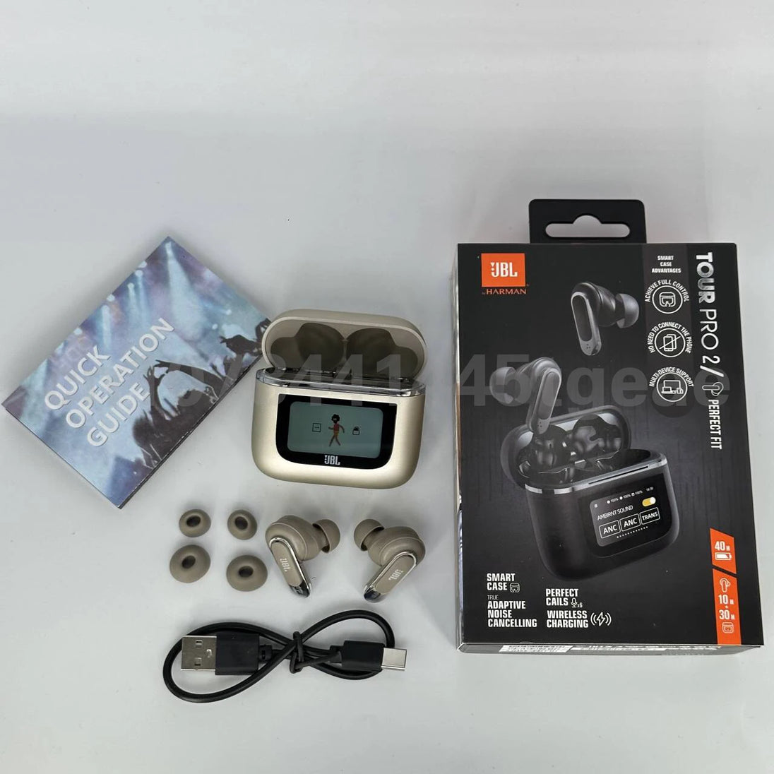 JBL TOUR PRO 2 Wireless Earphone with ANC - IPX5, ANC, LCD Touch Control