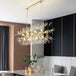 Modern Fireworks Crystal Chandelier | Dimmable LED Light for Bars & Clothing Stores