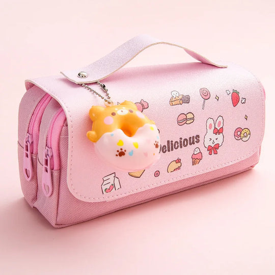 Kawaii 3D Pencil Case - Waterproof, Cute, Decompression Pen Pouch