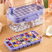 Innovative Ice Cube Tray with Press Handle - 64 Ice Cubes, Storage Box, BPA Free