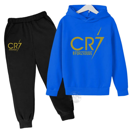 Trendy Football Boys CR7 Hoodie Set - Perfect Children's Long Sleeve Clothing