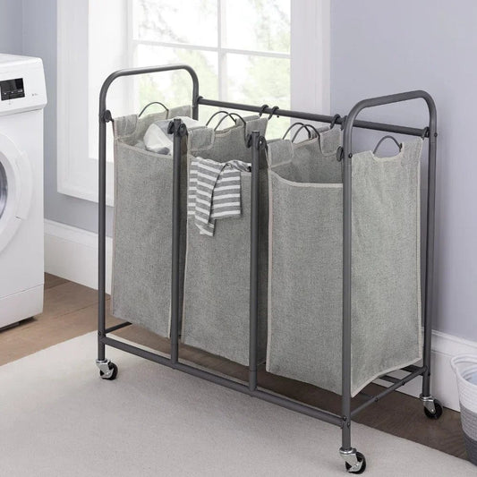 Laundry Made Stylish: Better Homes & Gardens Oversized 3 Bag Wheeled Laundry Sorter