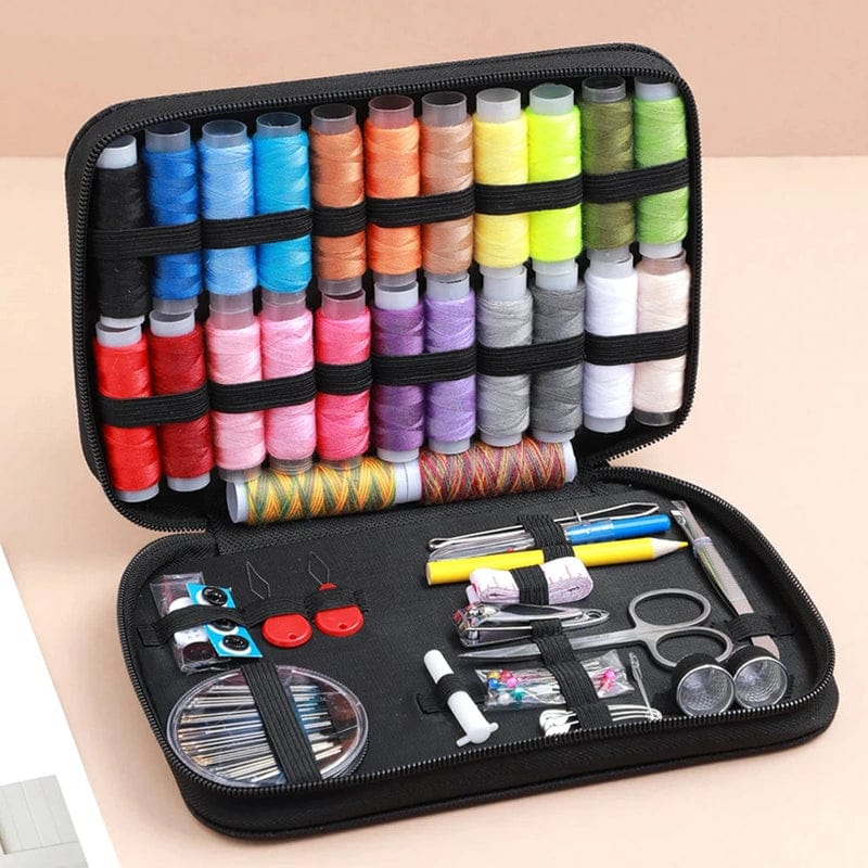 Professional Sewing Kit with Threads Needles Scissors Tape Measure Buttons and More