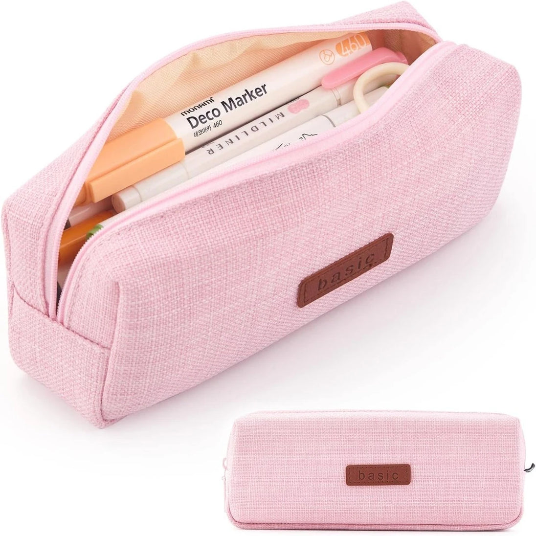 Pencil Case – Washable Cotton Linen Pen Bag for School & Office Supplies