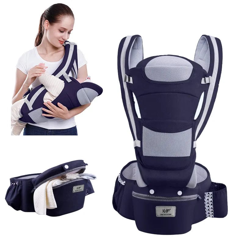 Ergonomic Baby Carrier Backpack - Newborn Hipseat for Comfortable Travel and Babywearing