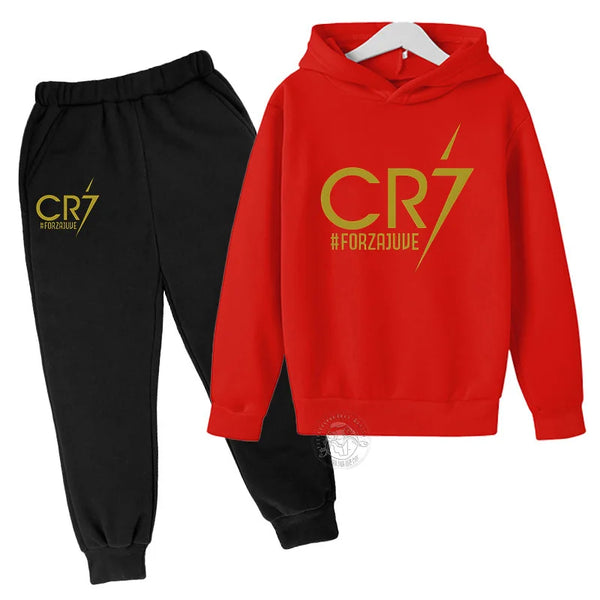 Trendy Football Boys CR7 Hoodie Set - Perfect Children's Long Sleeve Clothing