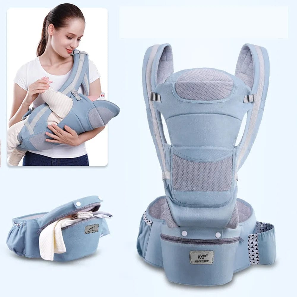 Ergonomic Baby Carrier Backpack - Newborn Hipseat Carrier, Front Facing Kangaroo Baby Wrap Sling for Comfortable Travel