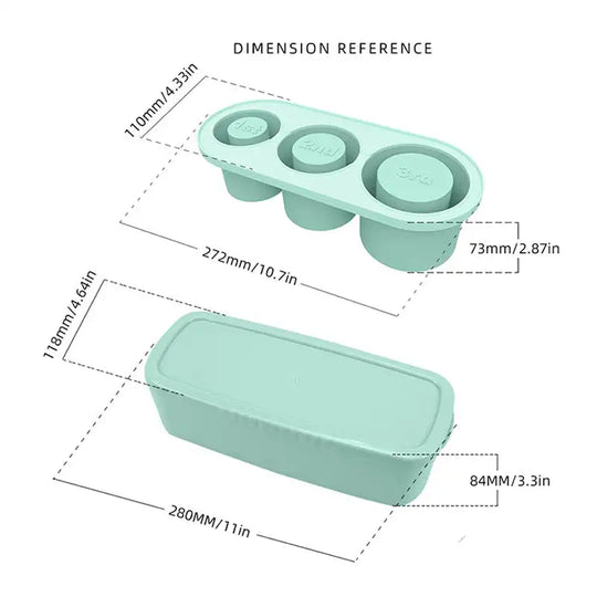 Silicone Ice Cube Tray for Stanley Cups - 3 Hollow Cylinder Ice Molds