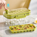 Innovative Ice Cube Tray with Press Handle - 64 Ice Cubes, Storage Box, BPA Free