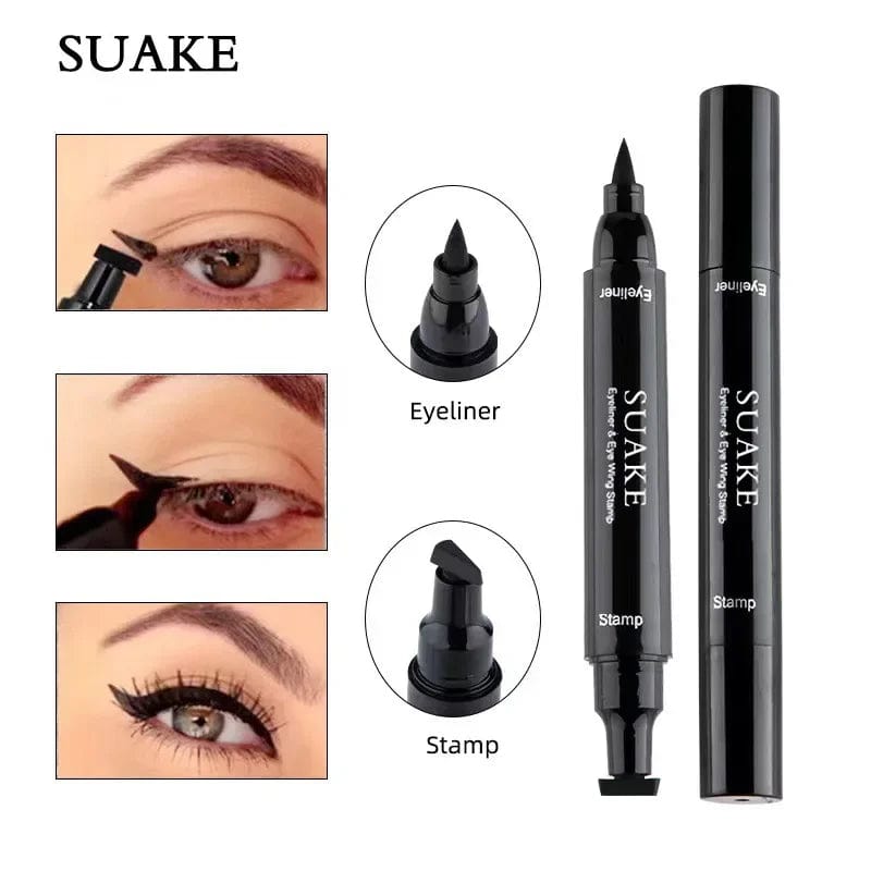 Winged Perfection 2-in-1 Stamp Liquid Eyeliner Pencil for Effortless Elegance