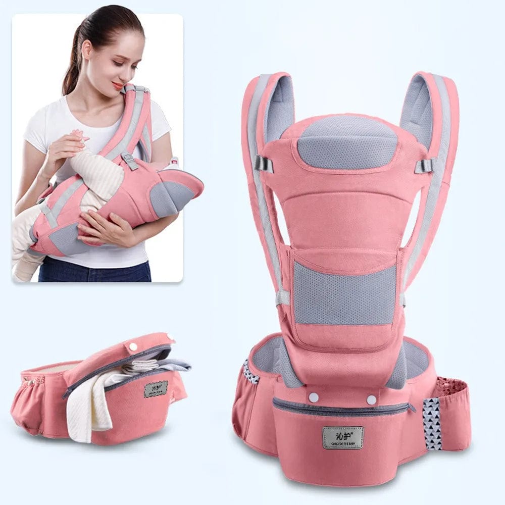 Ergonomic Baby Carrier Backpack - Newborn Hipseat for Comfortable Travel and Babywearing