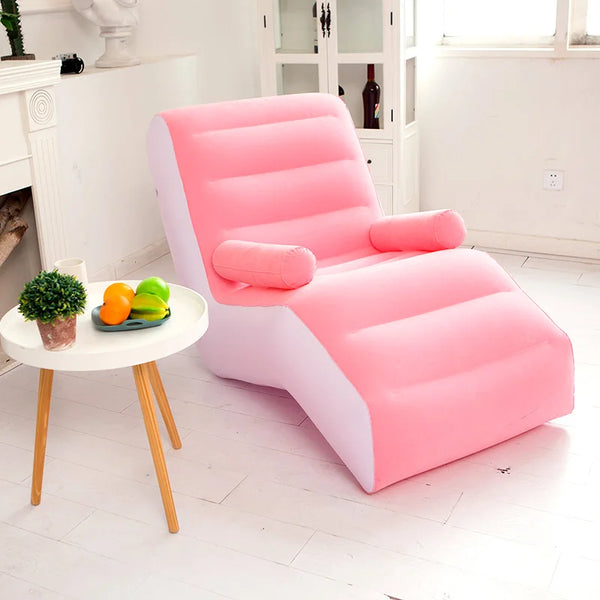 Living Room S Shape Inflatable Sofa Chair Cheap Single Designer Sofa Lazy Divano Home Furniture