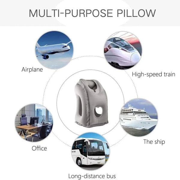 Inflatable Travel Pillow,Inflatable Airplane Pillow Comfortably Supports Head Neck and Chin,Inflatable Neck Pillow for Travel