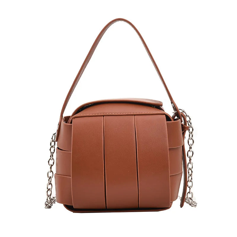 Leather Handbags for Women – Vintage Spliced Shoulder Bag