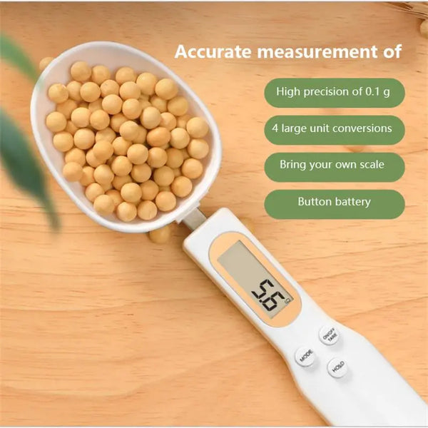 Adjustable Weighing Spoon Kitchen Scale - Precise Digital Measuring Tool with LCD Display