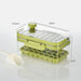 Innovative Ice Cube Tray with Press Handle - 64 Ice Cubes, Storage Box, BPA Free