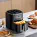 Multi-Functional 10L Large Capacity Air Fryer - 2000W Stainless Steel Electric Oven