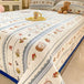 Velvet Bed Cover Non-slip Bedsheet – Cute Printed Quilted Bedspread for Single & Double Beds