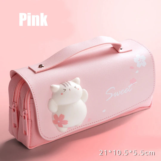 Kawaii 3D Pencil Case - Waterproof, Cute, Decompression Pen Pouch