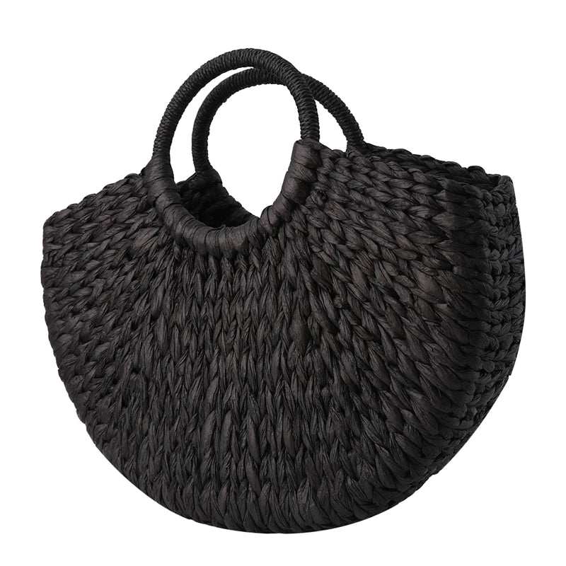 Handmade Rattan Handbag – Simple All-Match Tote for Women