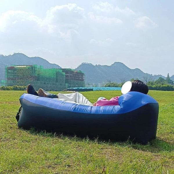 Trend Outdoor Products Fast Infaltable Air Sofa Bed Good Quality Sleeping Bag Inflatable Air Bag Lazy bag Beach Sofa 240*70cm