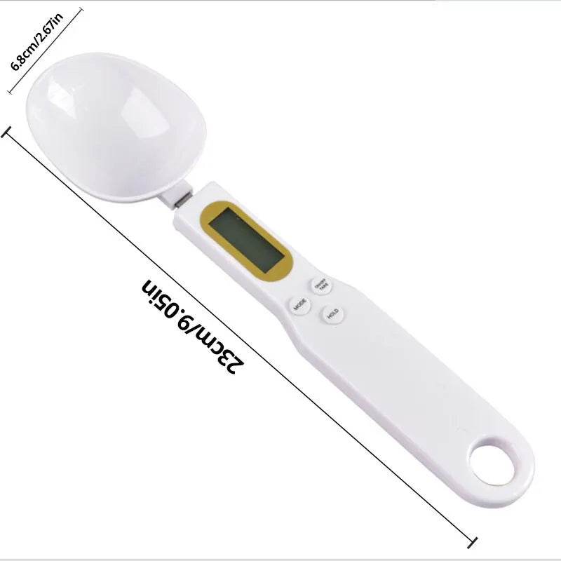 Adjustable Weighing Spoon Kitchen Scale - Precise Digital Measuring Tool with LCD Display