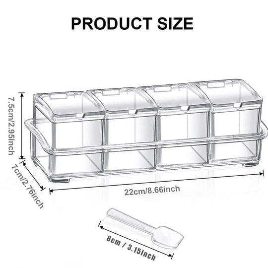 Modern Kitchen, Organized Flavor: Discover the Clear Seasoning Box Storage Containers