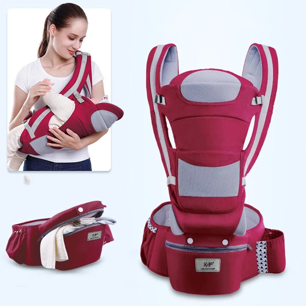 Ergonomic Baby Carrier Backpack - Newborn Hipseat Carrier, Front Facing Kangaroo Baby Wrap Sling for Comfortable Travel