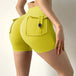 Women Sport Shorts Pockets Gym - Sexy High Waist Push Up Scrunch Biker Shorts