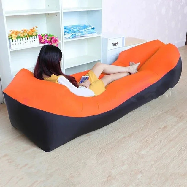 Trend Outdoor Products Fast Infaltable Air Sofa Bed Good Quality Sleeping Bag Inflatable Air Bag Lazy bag Beach Sofa 240*70cm