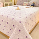 Velvet Bed Cover Non-slip Bedsheet – Cute Printed Quilted Bedspread for Single & Double Beds