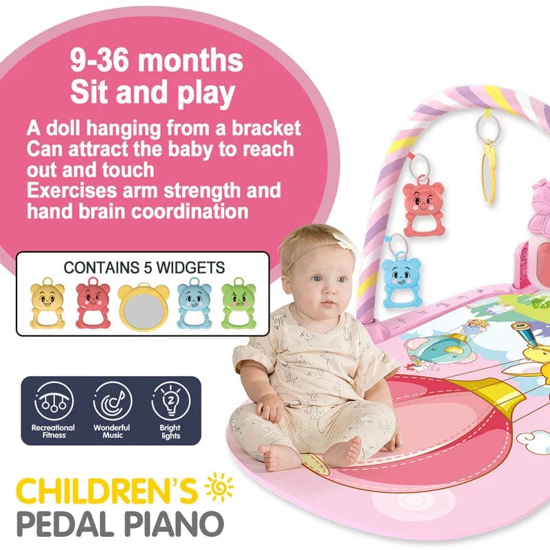 Baby Fitness Play Gym: Music Piano Blanket Pad, 0-36 Months