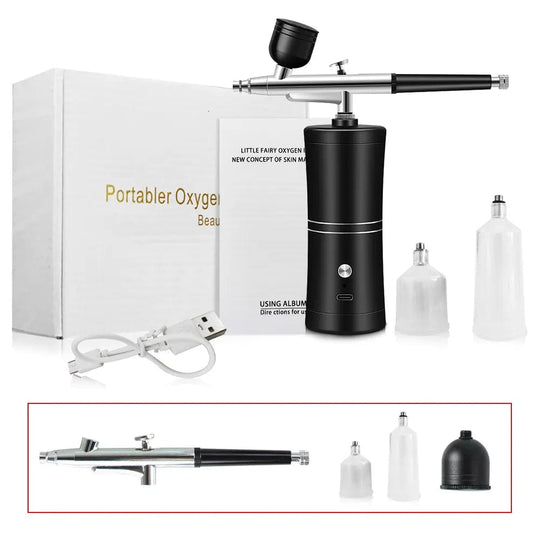 Portable Airbrush Nail Kit with Compressor - Ideal for Nail Art, Painting Crafts, and More