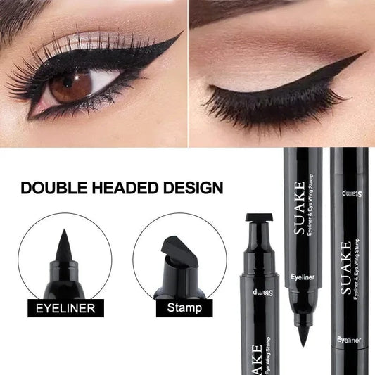 Winged Perfection 2-in-1 Stamp Liquid Eyeliner Pencil for Effortless Elegance