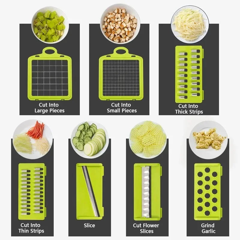 Multifunctional Vegetable Chopper - Stainless Steel Slicer and Dicer