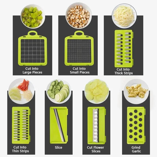 Multifunctional Vegetable Chopper - Stainless Steel Slicer and Dicer