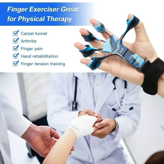 Finger Grip Strengthener | 6 Levels Resistance Hand Exerciser | Portable & Durable