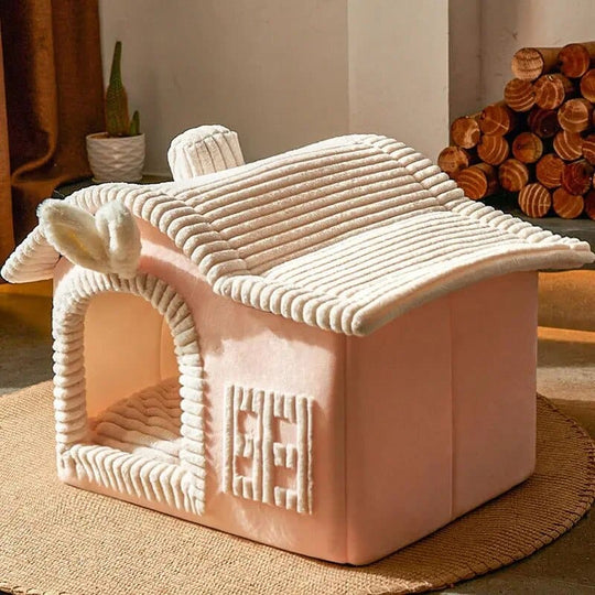 Foldable Dog House Kennel Bed - Cozy Retreat for Small to Medium Pets: Warm and Versatile Cat Bed, Dog Nest, or Puppy Sofa