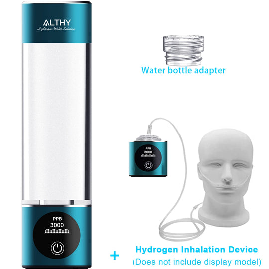 Molecular Hydrogen Water Generator Bottle – DuPont SPE+PEM Technology with H2 Inhalation Device