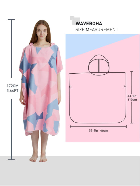 Surf Poncho Towel Poncho Quick-Dry Towel Hoodie Microfiber Beach Robe Changing Poncho Swim Towel Beach Poncho For Adults A5