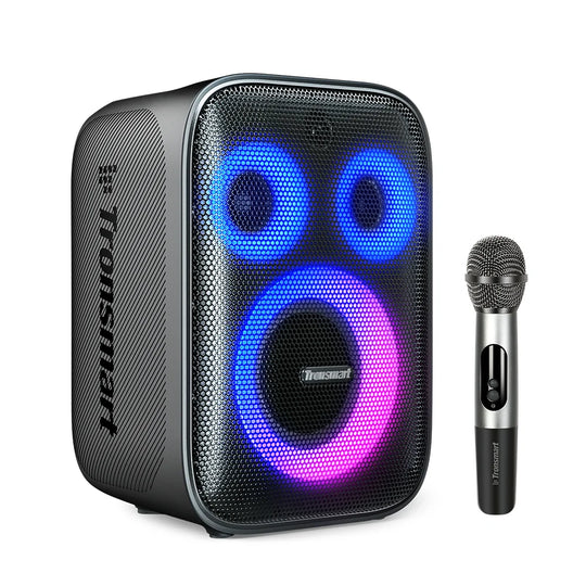 Tronsmart Halo 200 Speaker 120W Karaoke Party Speaker with 3 Way Sound System, Built-in/Wired Mic, Guitar Input, APP Control