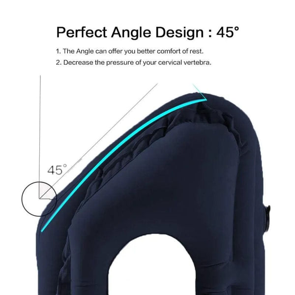 Inflatable Travel Pillow,Inflatable Airplane Pillow Comfortably Supports Head Neck and Chin,Inflatable Neck Pillow for Travel